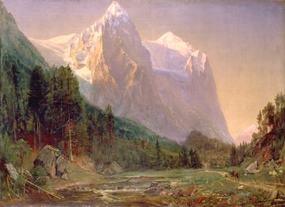 Zonsopgang op de Wetterhorn, 1858 door Thomas Worthington Whittredge